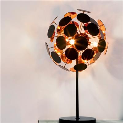 Discus 3Lt Table Lamp - Black & Gold - Image 2