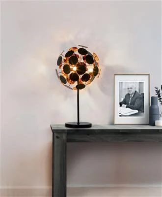 Discus 3Lt Table Lamp - Black & Gold - Image 4