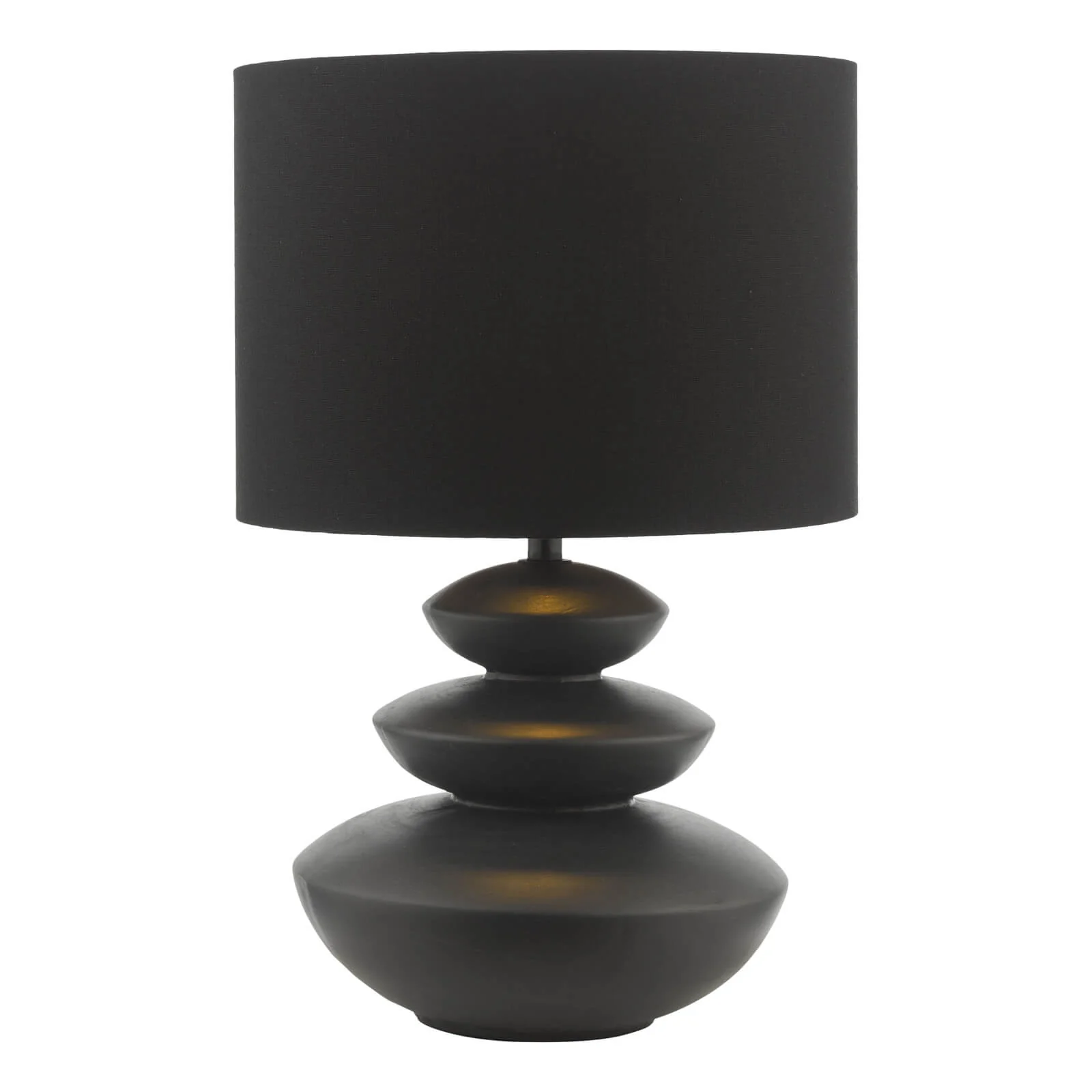 Discus Ceramic Table Lamp Grey With Shade E27 - Image 5