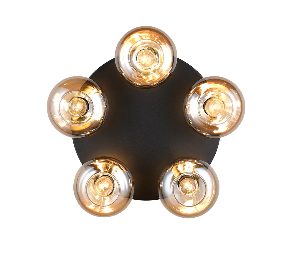 Divina 3/5Lt Ceiling lamp - Amber/ Smoke Finishes - Image 11