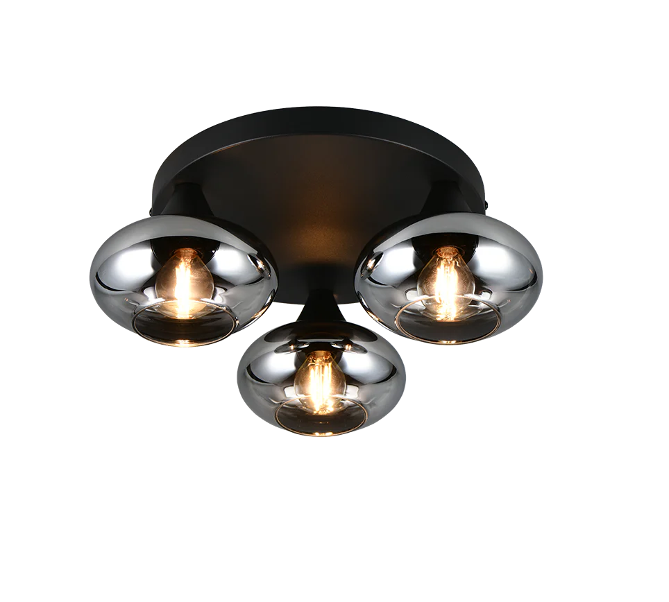 Divina 3/5Lt Ceiling lamp - Amber/ Smoke Finishes - Image 14