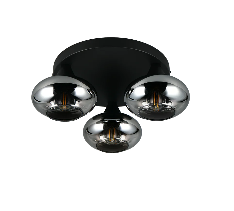 Divina 3/5Lt Ceiling lamp - Amber/ Smoke Finishes - Image 16