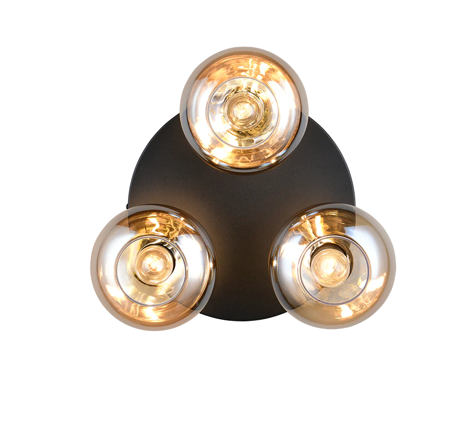 Divina 3/5Lt Ceiling lamp - Amber/ Smoke Finishes - Image 2