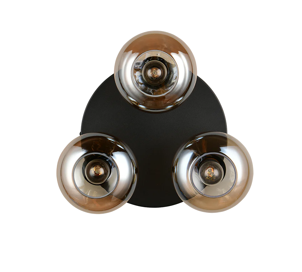 Divina 3/5Lt Ceiling lamp - Amber/ Smoke Finishes - Image 4