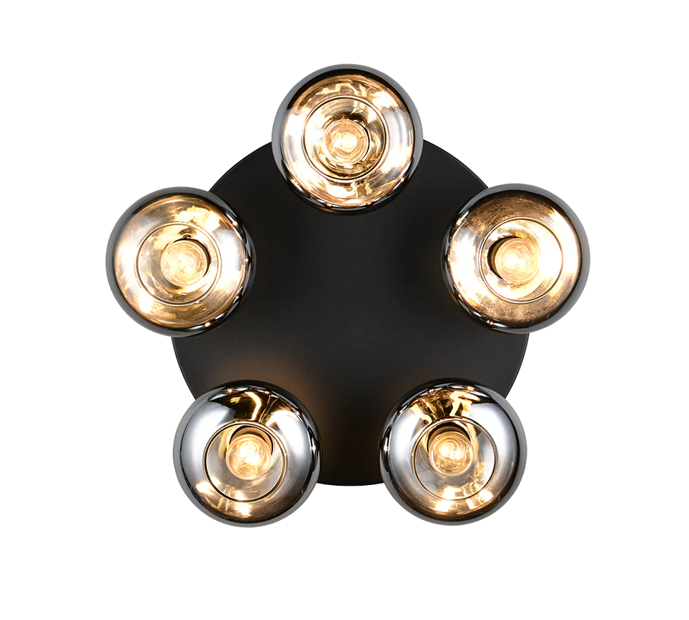 Divina 3/5Lt Ceiling lamp - Amber/ Smoke Finishes - Image 7