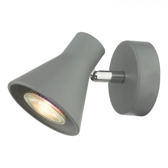 Diza Single Wall Spotlight - Matt Black/Matt Grey - Image 4