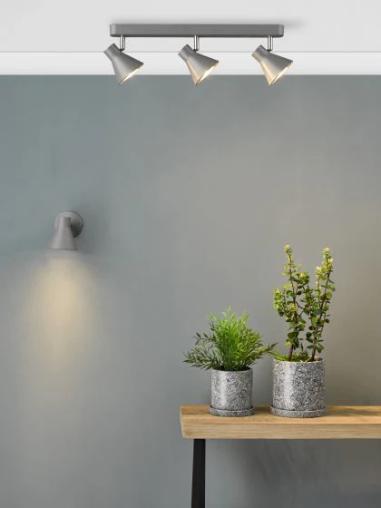 Diza Single Wall Spotlight - Matt Black/Matt Grey - Image 6