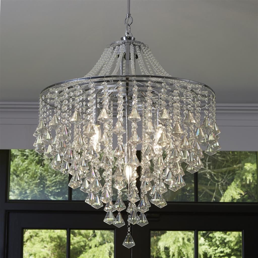 Dorchester 5/7Lt Crystal Ceiling Light - Chrome & Crystal Finish - Image 4