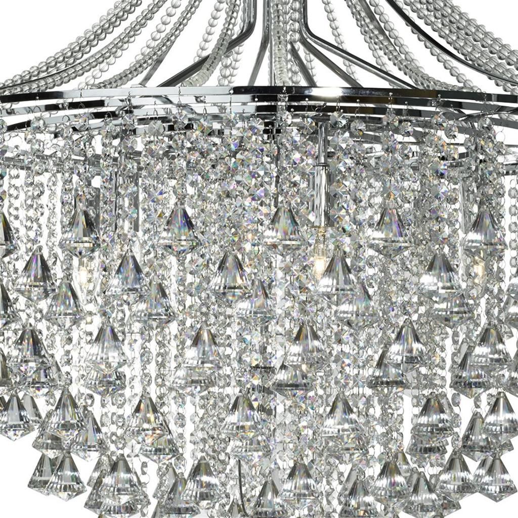 Dorchester 5/7Lt Crystal Ceiling Light - Chrome & Crystal Finish - Image 5