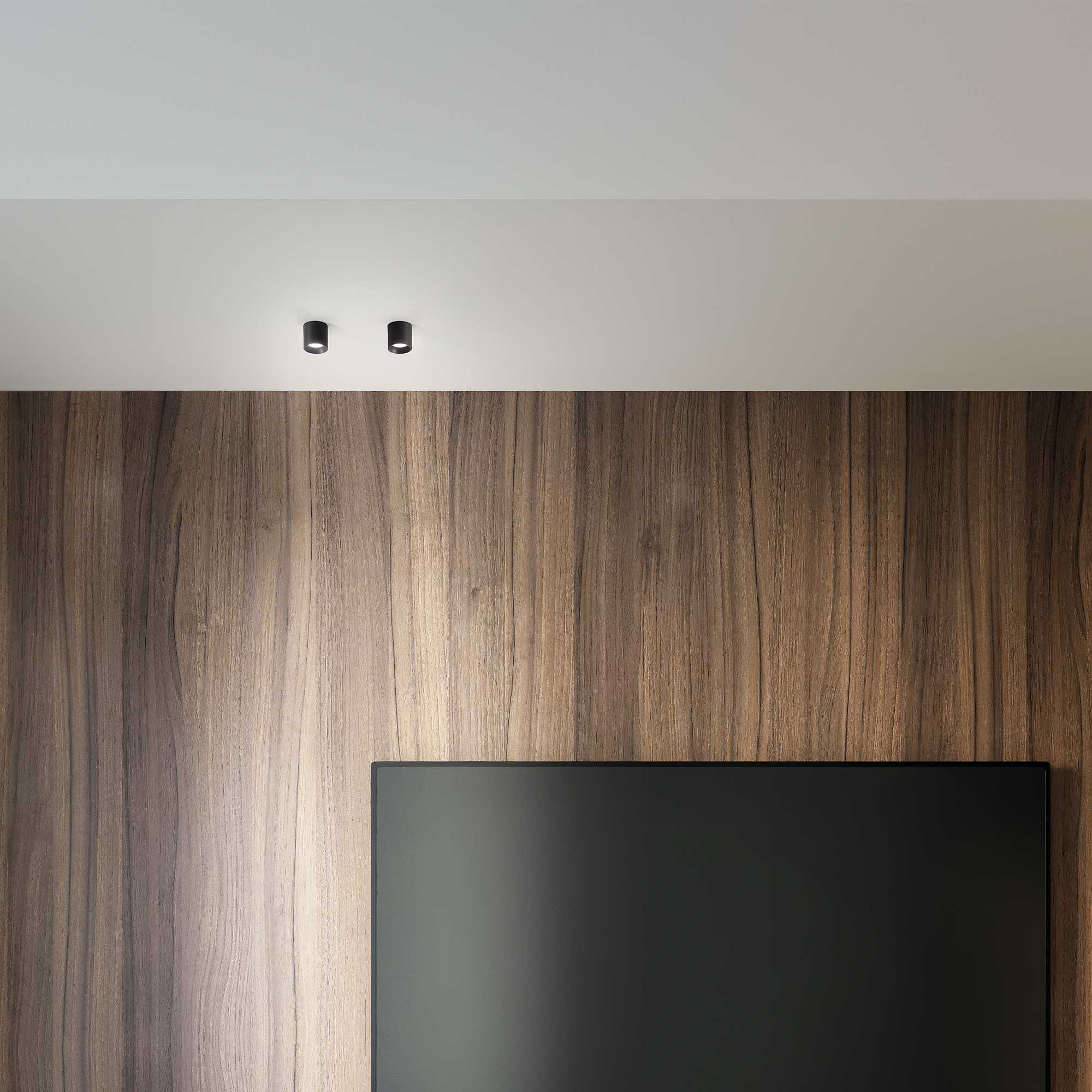 Dot 1Lt Flush LED 3000 Spotlight IP20  - White/Black - Image 3