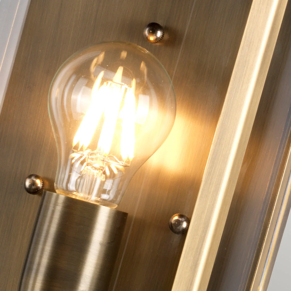 Downing Street Wall Lantern – Aged Brass/Verdigris Finish - Image 3