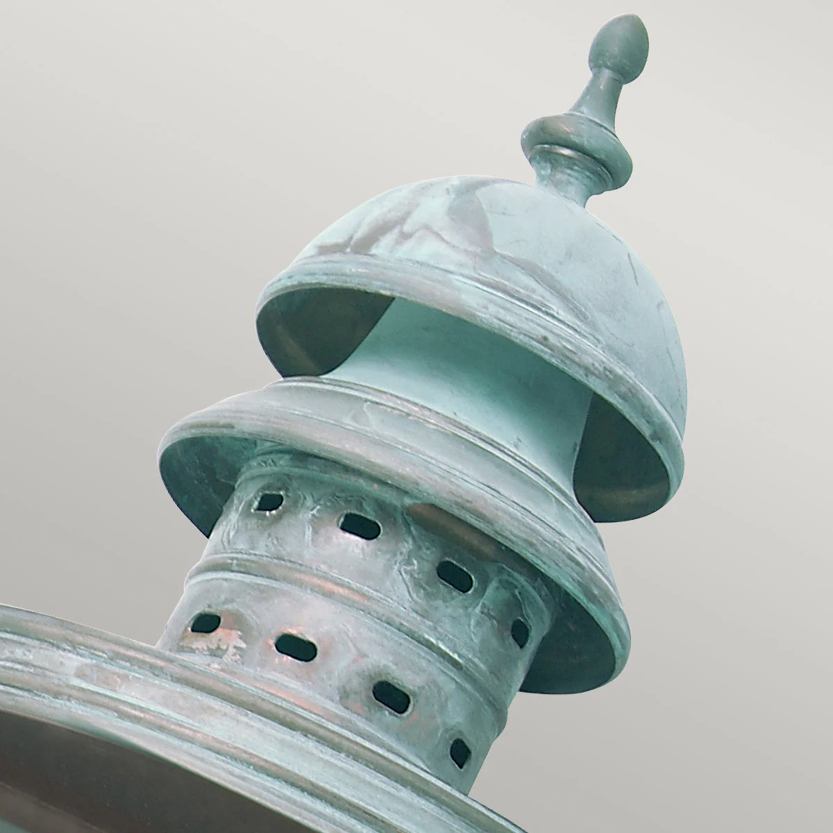 Downing Street Wall Lantern – Aged Brass/Verdigris Finish - Image 7