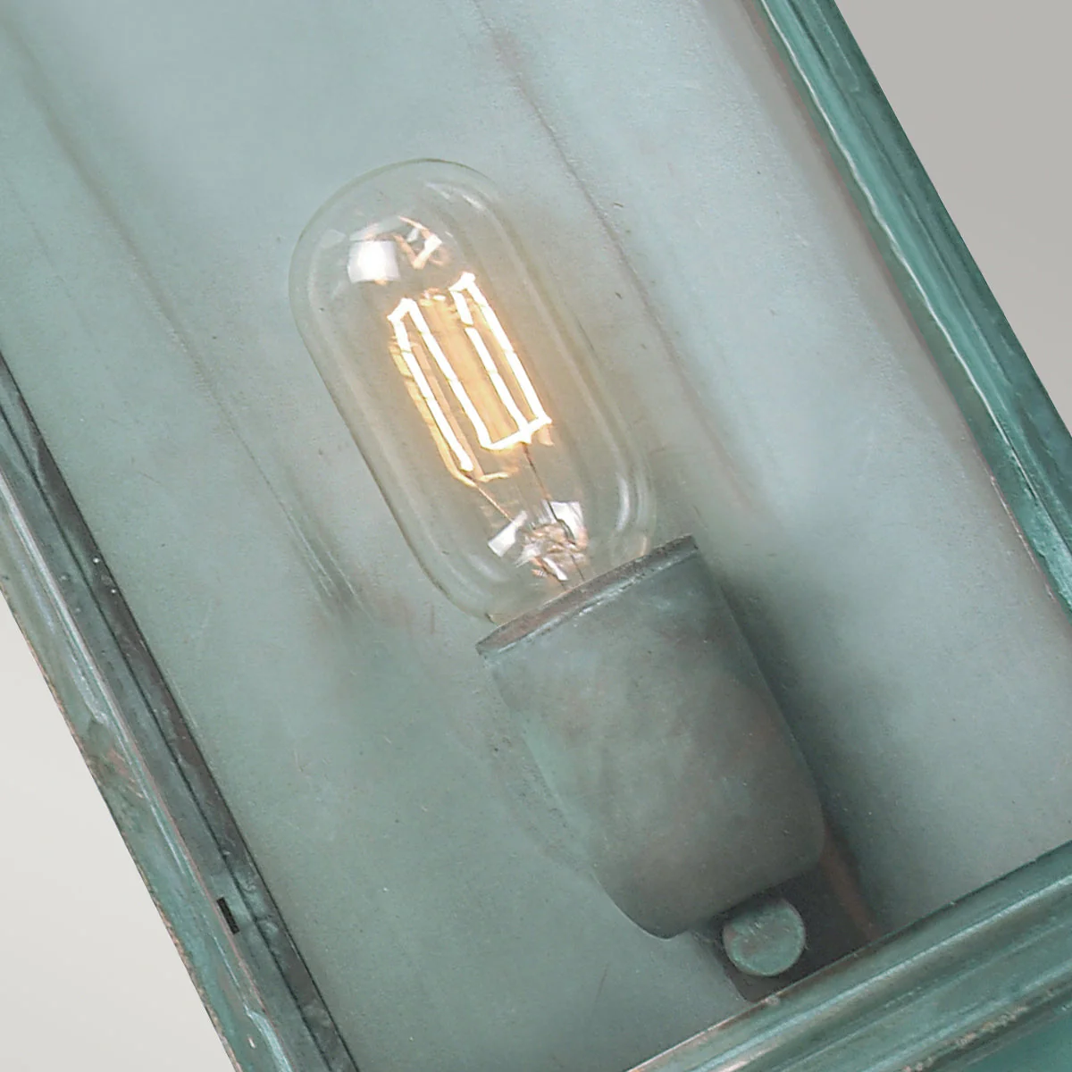 Downing Street Wall Lantern – Aged Brass/Verdigris Finish - Image 8