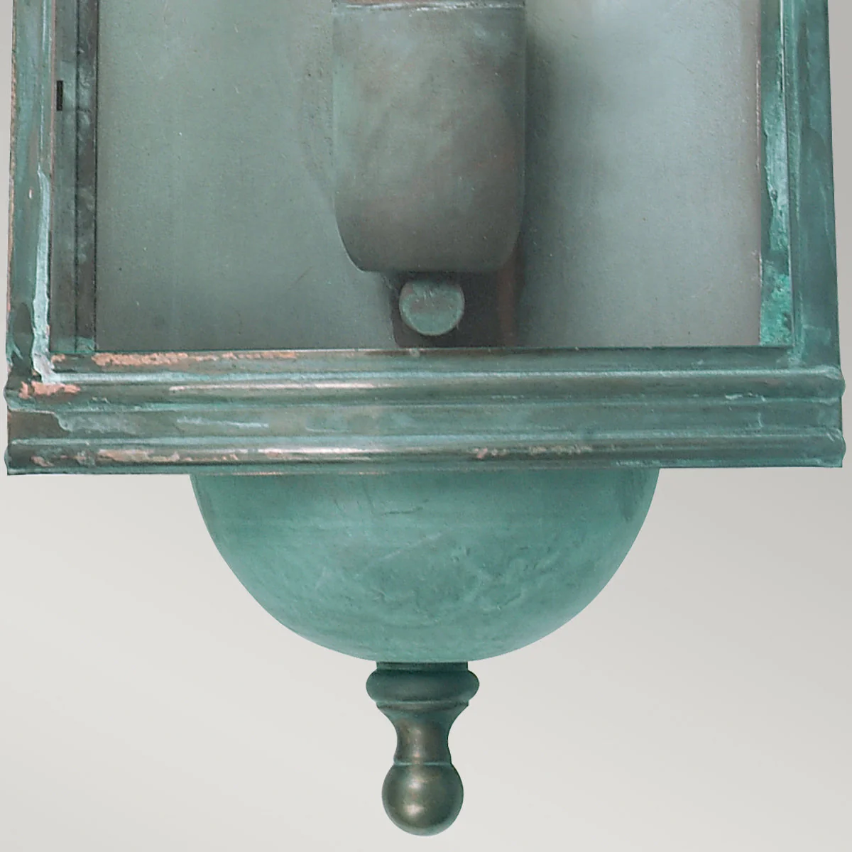 Downing Street Wall Lantern – Aged Brass/Verdigris Finish - Image 9