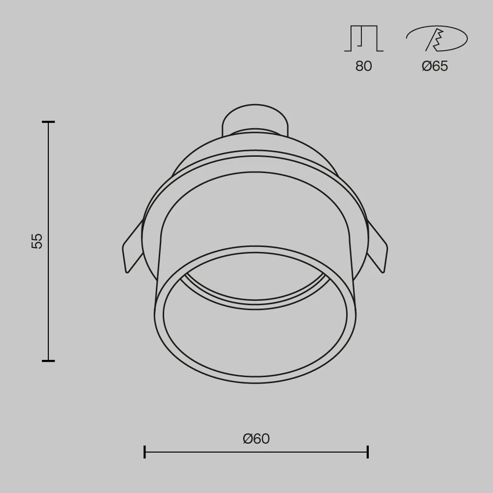 Reif Downlight Recessed Ceiling Light - White/Gold/Black Finish - Image 11