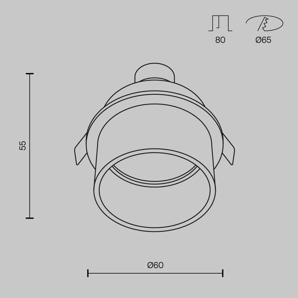 Reif Downlight Recessed Ceiling Light - White/Gold/Black Finish - Image 19
