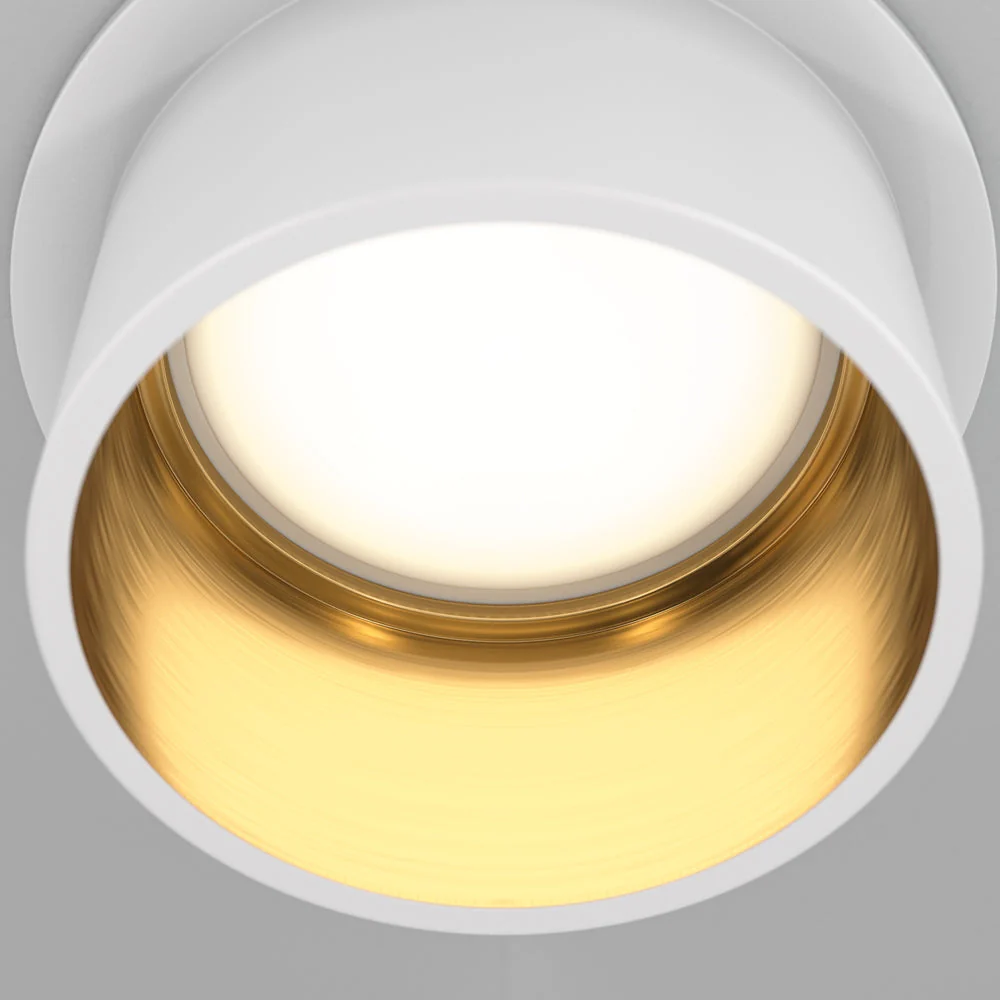Reif Downlight Recessed Ceiling Light - White/Gold/Black Finish - Image 2