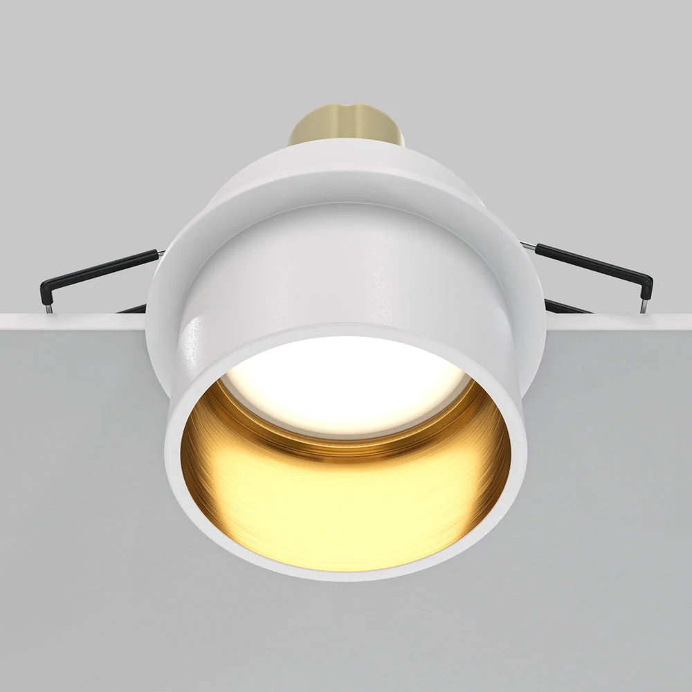 Reif Downlight Recessed Ceiling Light - White/Gold/Black Finish - Image 3