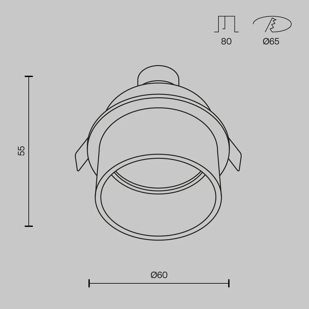 Reif Downlight Recessed Ceiling Light - White/Gold/Black Finish - Image 5
