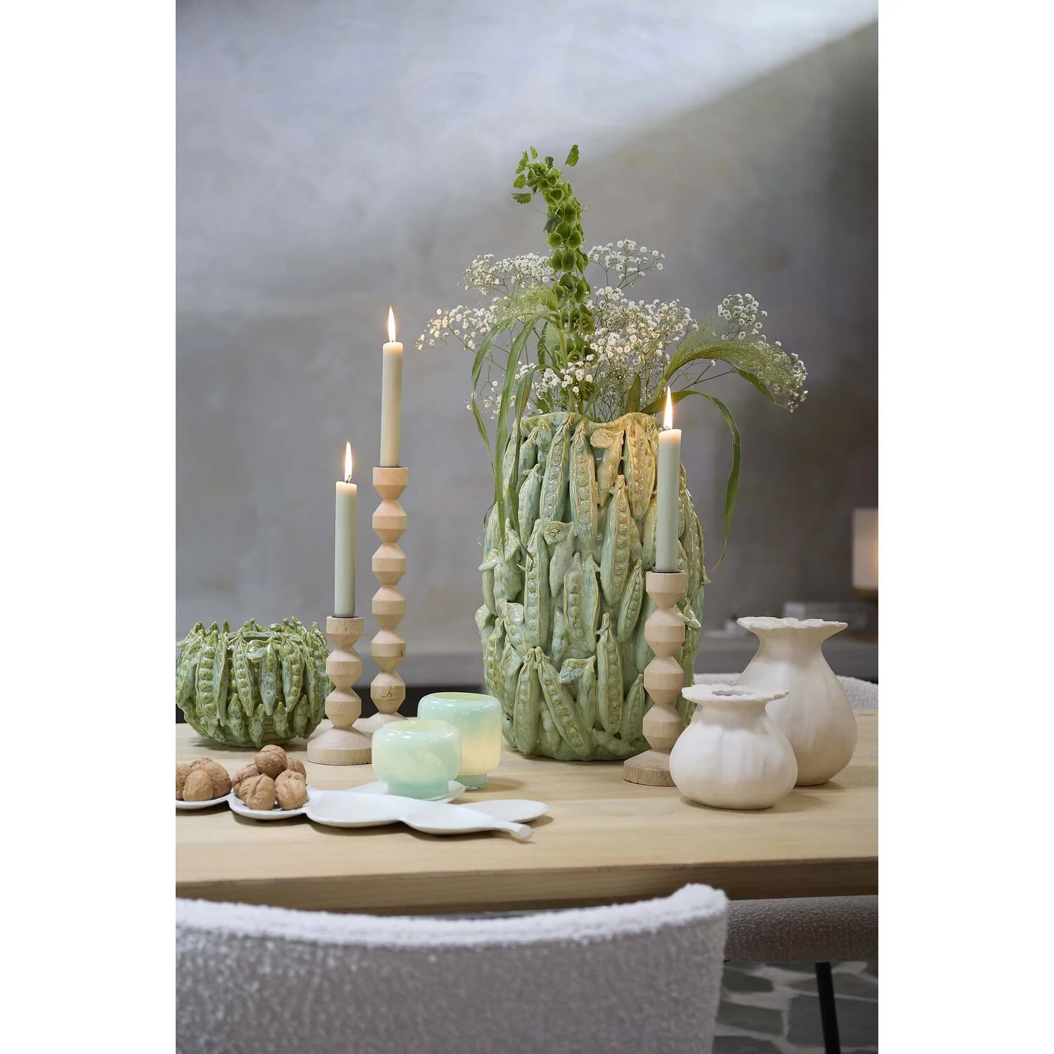 Dozza Candlestick - Natural Mango Wood - Image 2