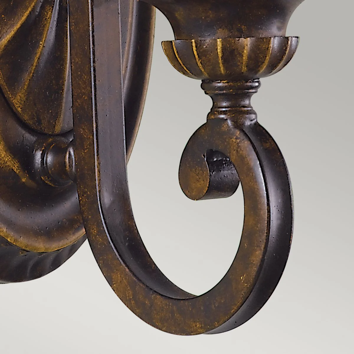 Drawing Room 1Lt Wall Light - Walnut Finish - Image 4