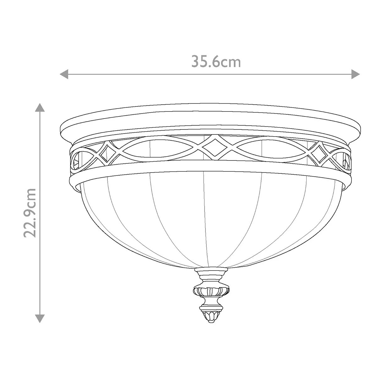 Drawing Room 2/3Lt Light Flush - Walnut - Image 12