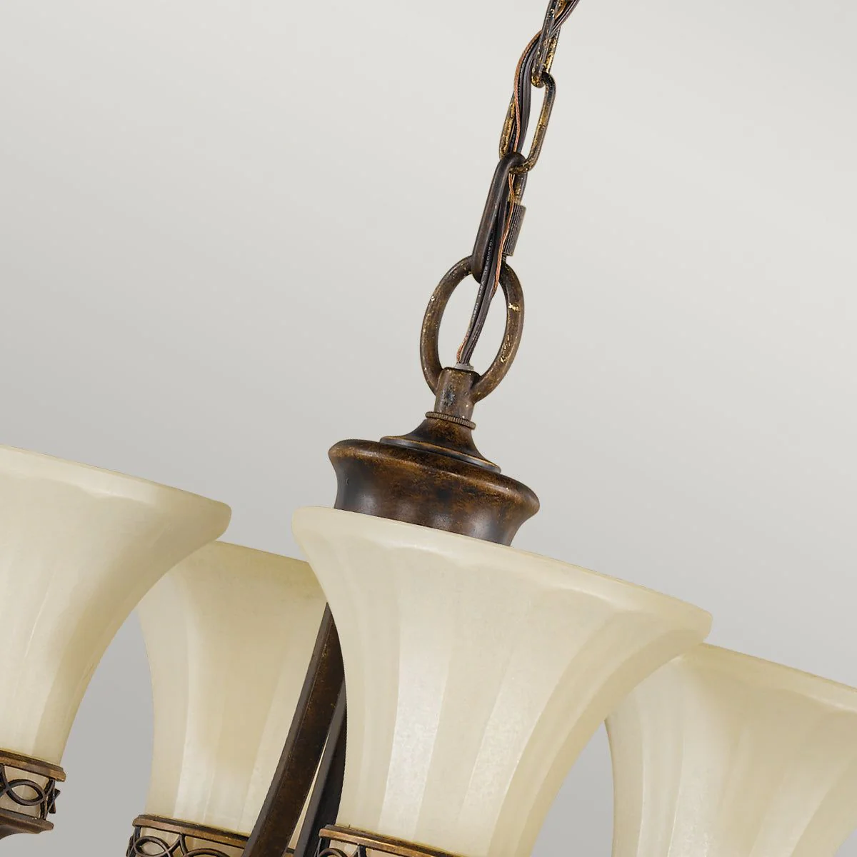 Drawing Room 4/5 Lt Centre Ceiling Light - Walnut Finish - Image 2