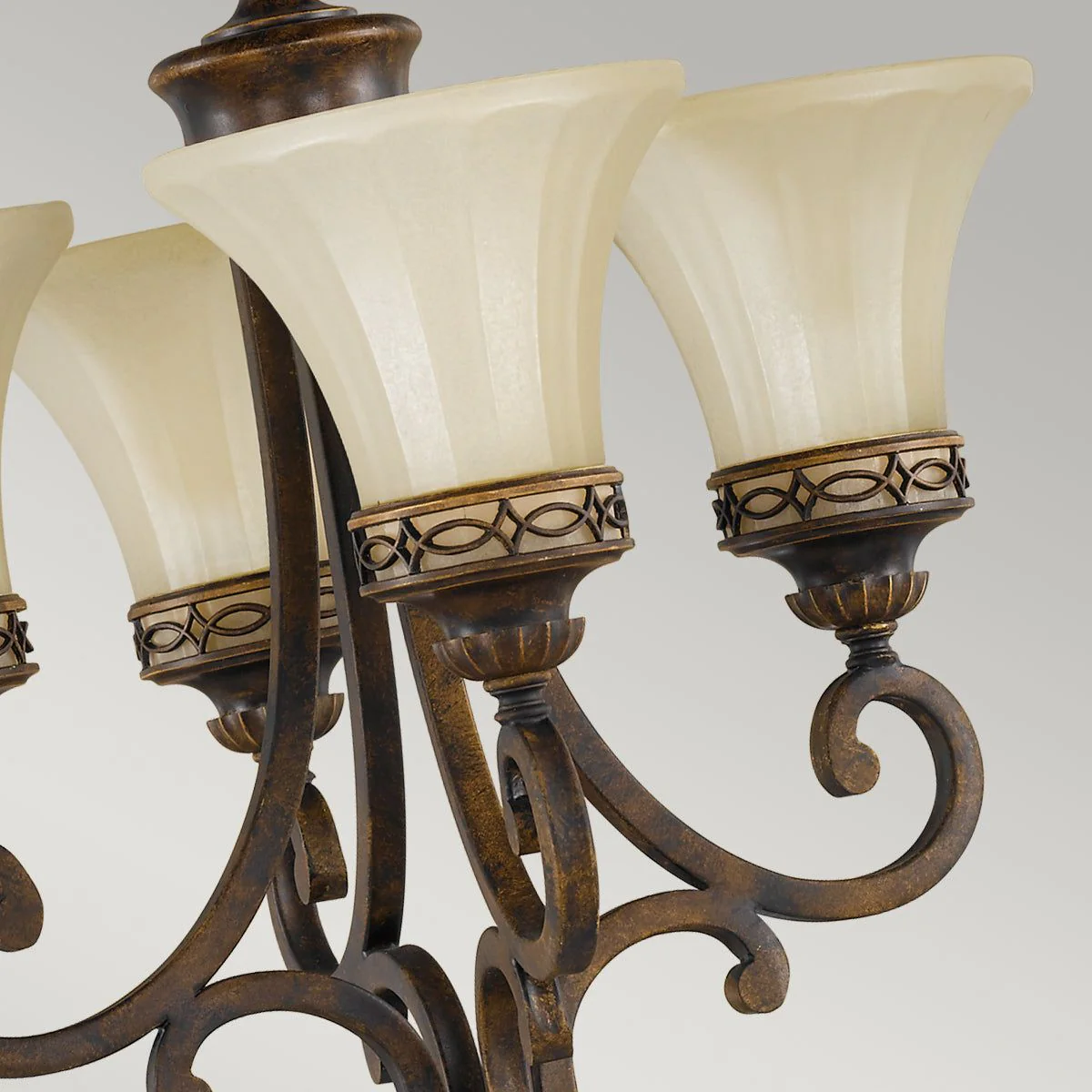 Drawing Room 4/5 Lt Centre Ceiling Light - Walnut Finish - Image 3