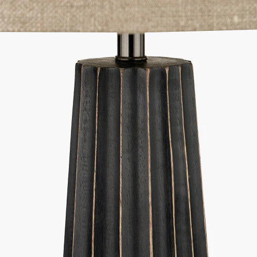 Draydon Table Lamp - Black/ Natural Wash - Image 4