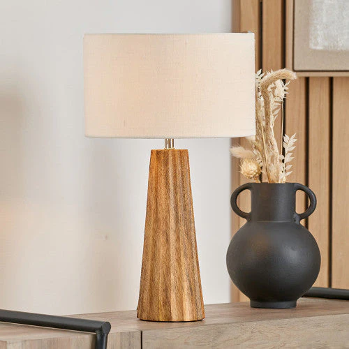 Draydon Table Lamp - Black/ Natural Wash - Image 5