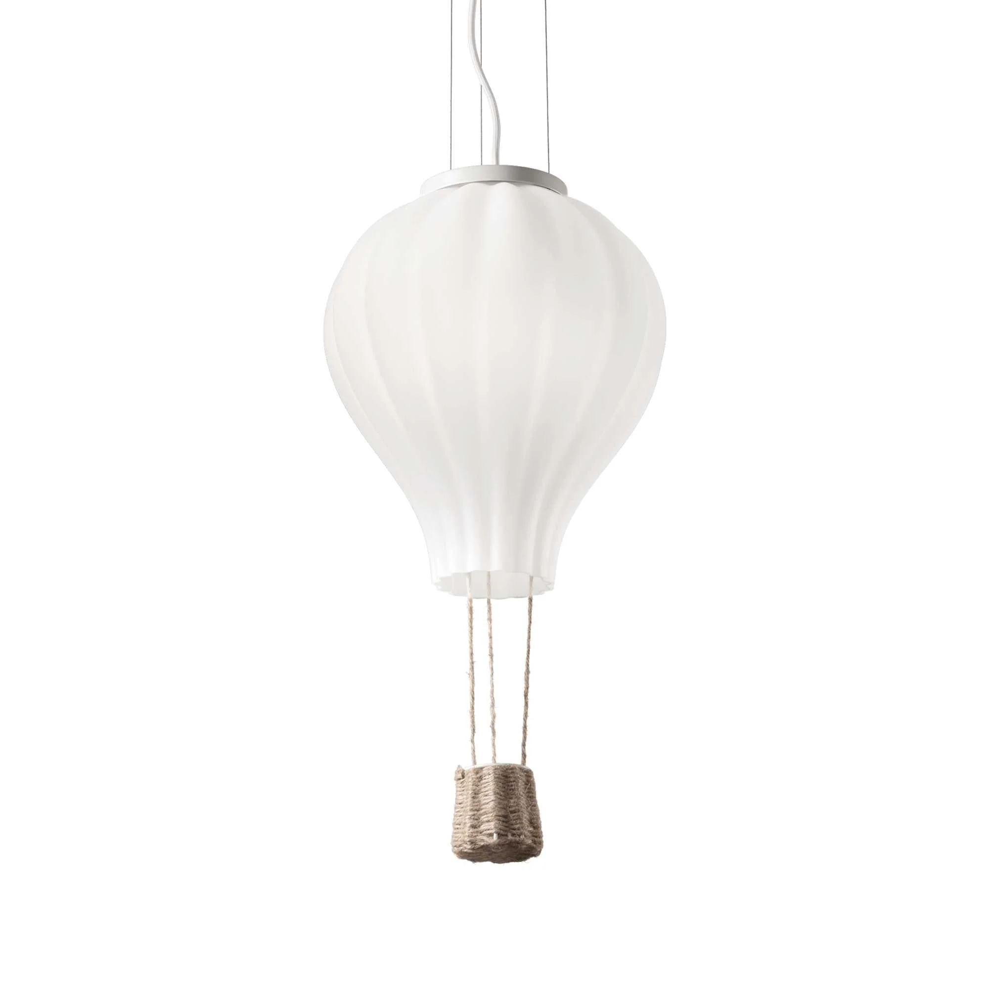 Dream Big Hanging Light - White Hot Air Balloon Style Shade