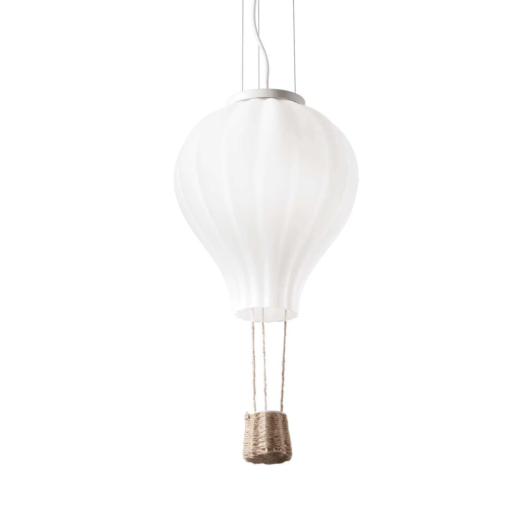 Dream Big Hanging Light - White Hot Air Balloon Style Shade - Image 2