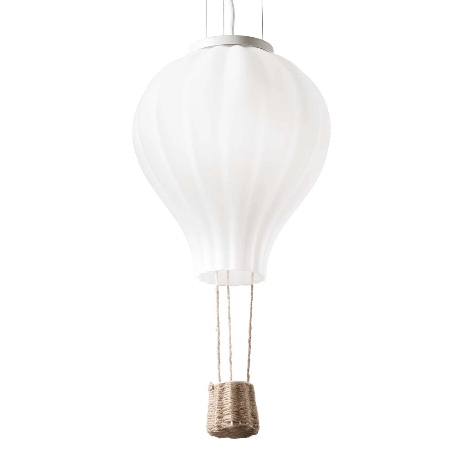 Dream Big Hanging Light - White Hot Air Balloon Style Shade - Image 4