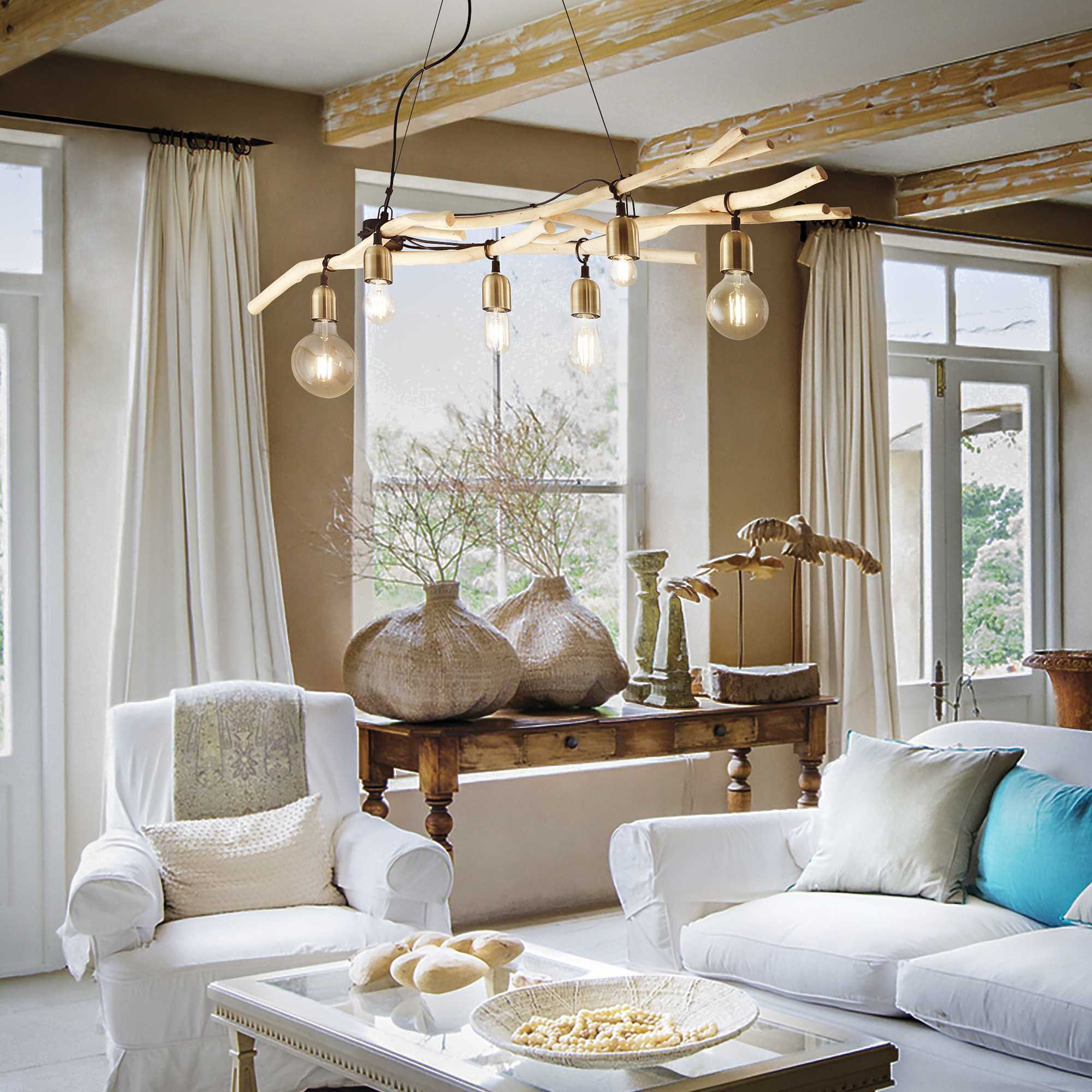 Driftwood 6Lt Kitchen Pendant - Image 2