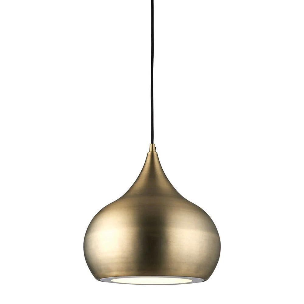 Droplet 1Lt Pendant - Matt Nickel/Antique Brass - Image 4