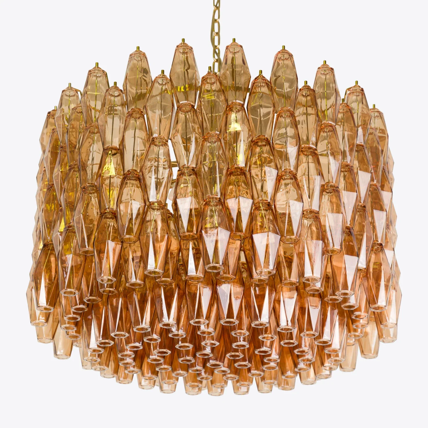 Drum Sorrento Chandelier – Amber & Pink Finishes - Image 11