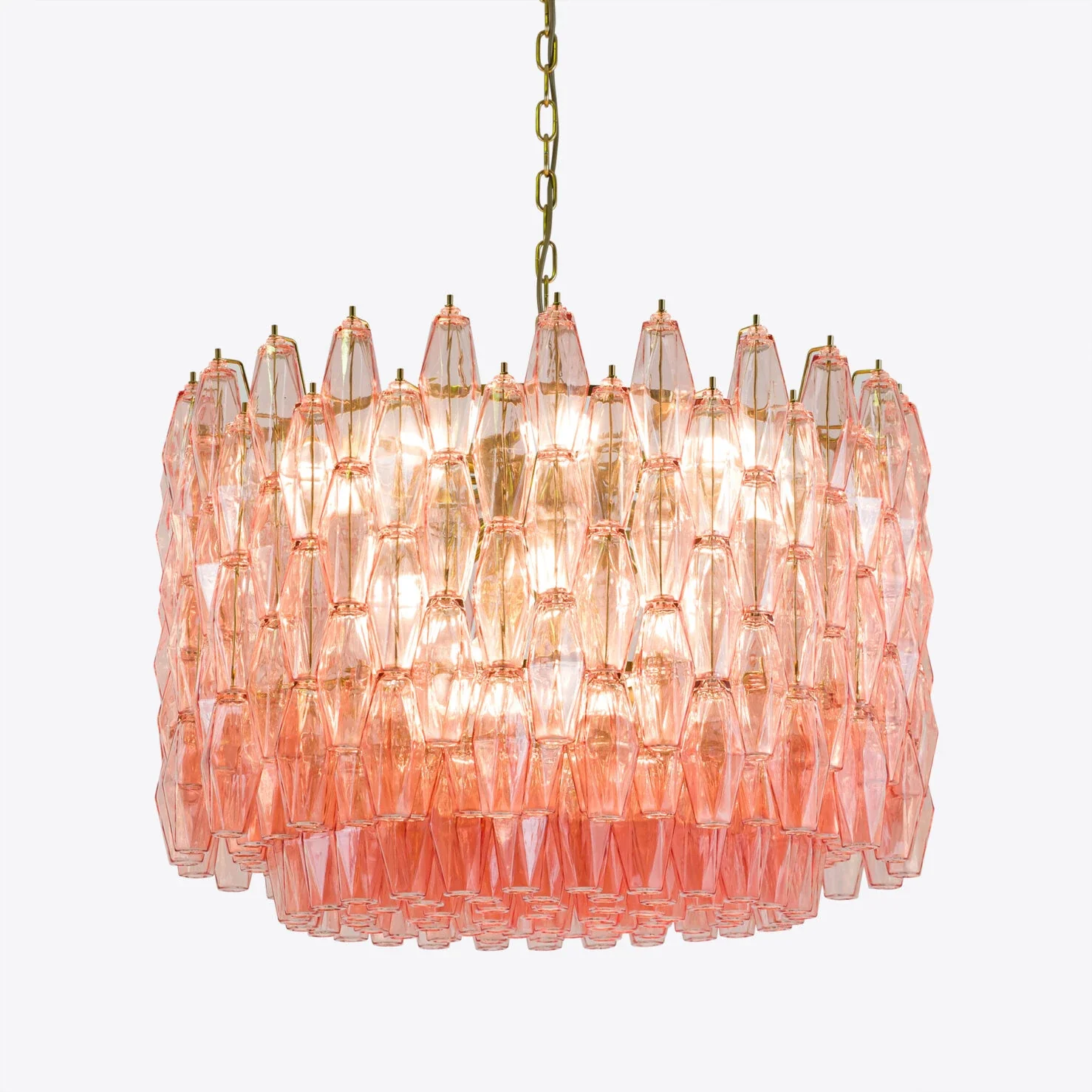 Drum Sorrento Chandelier – Amber & Pink Finishes - Image 2