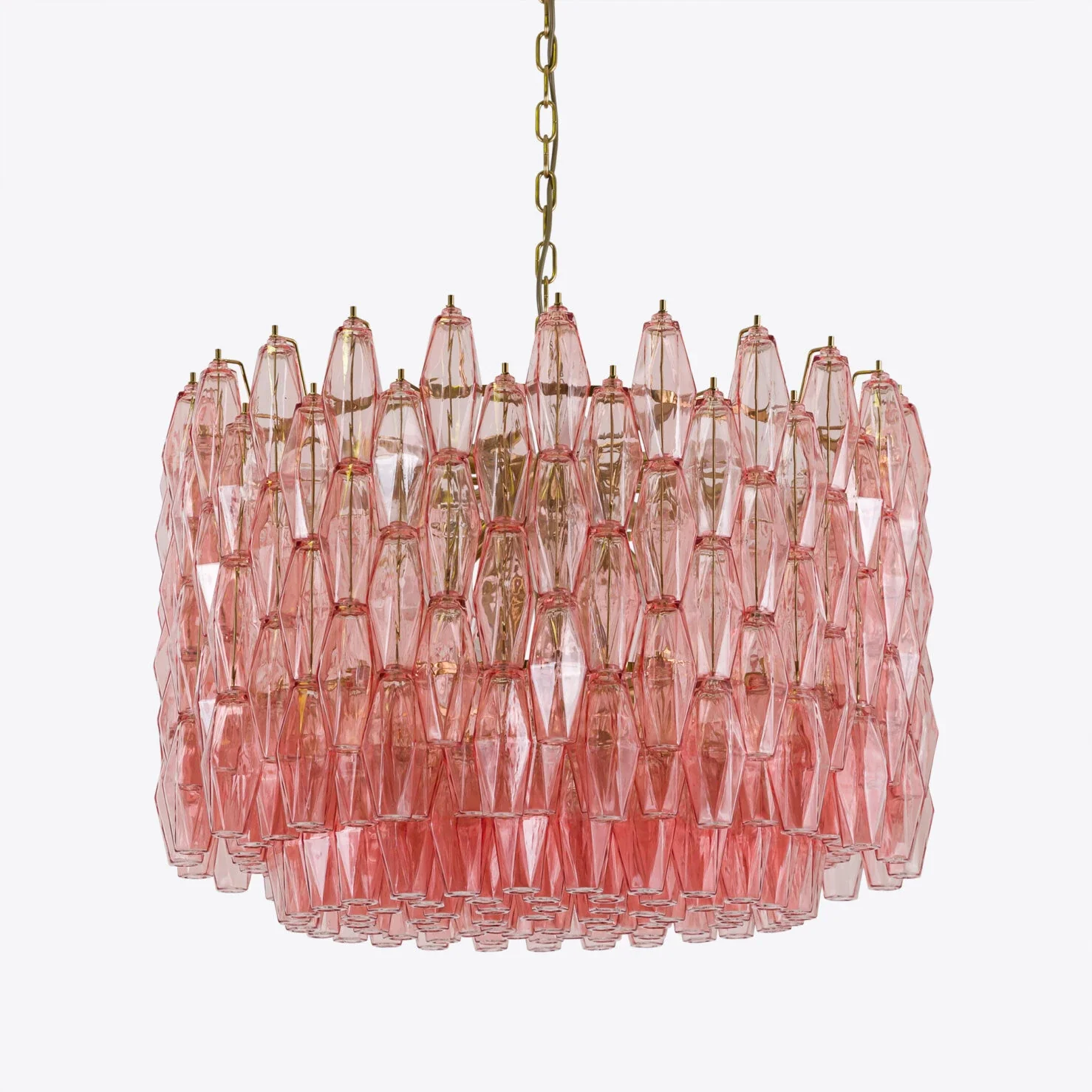 Drum Sorrento Chandelier – Amber & Pink Finishes - Image 3
