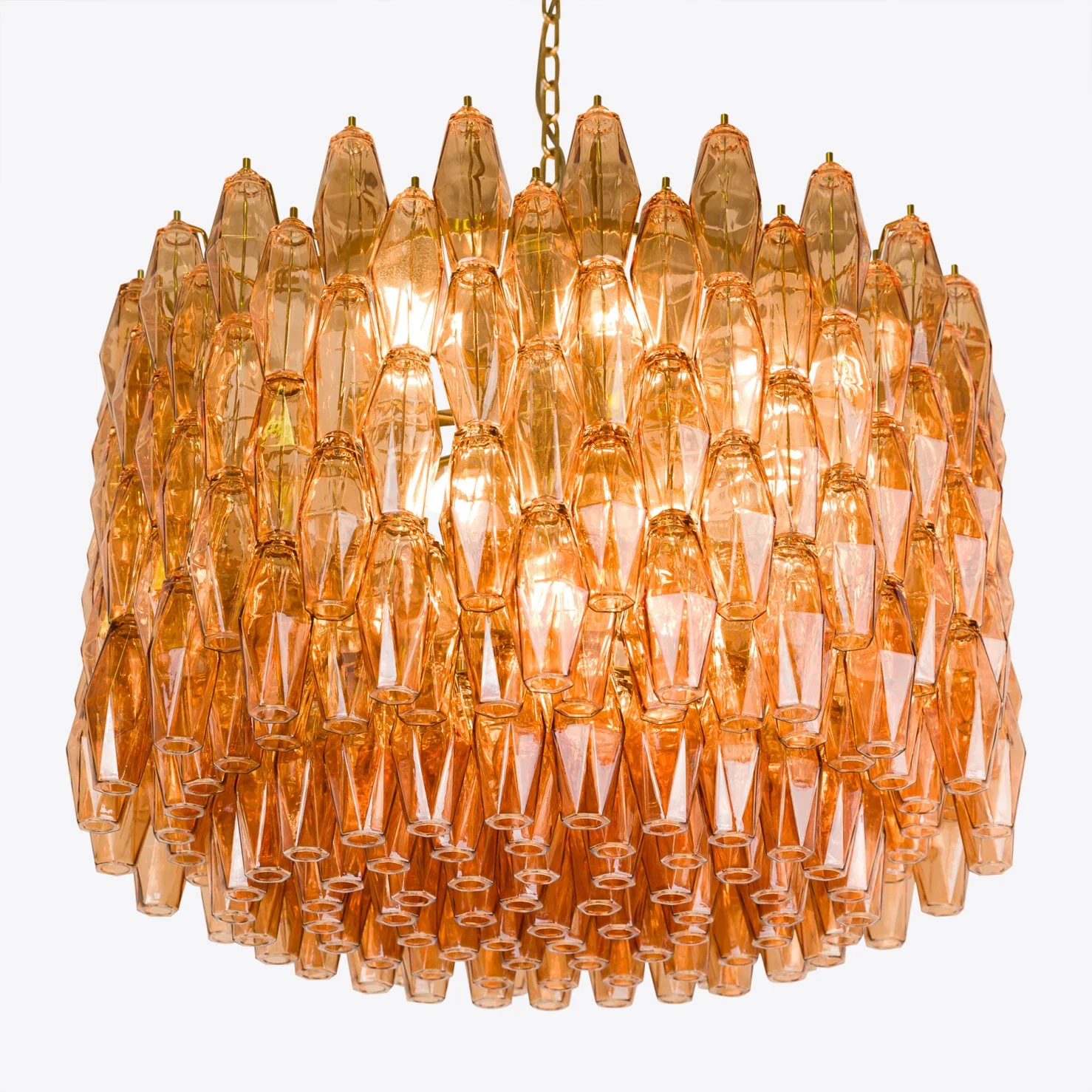 Drum Sorrento Chandelier – Amber & Pink Finishes - Image 5