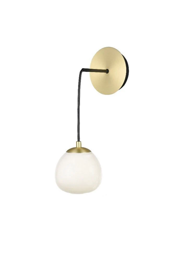 Dual 1lt Ceiling/Wall Light -  Black & Gold Finish - Image 2