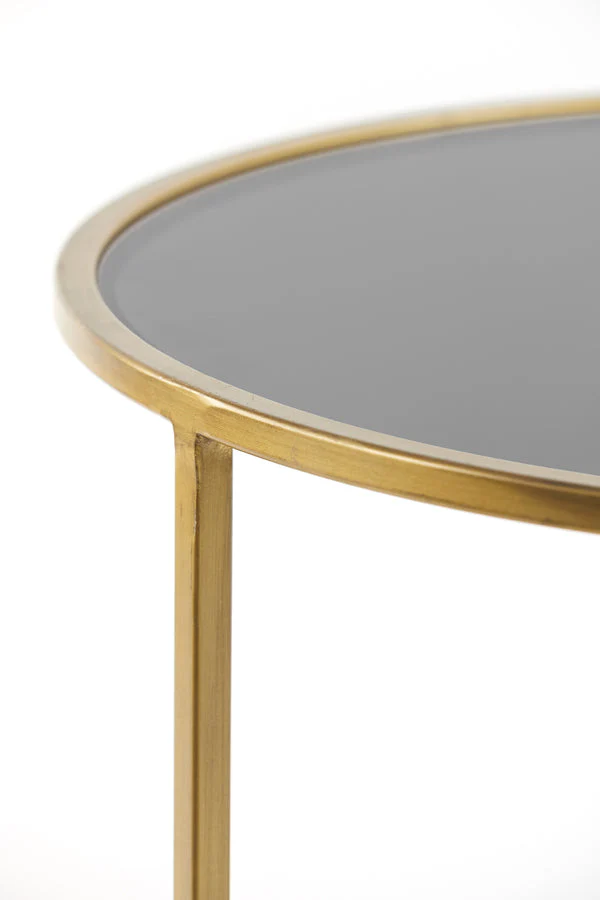 Duarte Coffee Table - Clear/Smoked/Brown Glass & Gold Finish - Image 17
