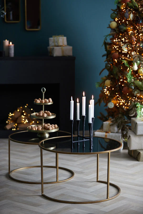 Duarte Coffee Table - Clear/Smoked/Brown Glass & Gold Finish - Image 19