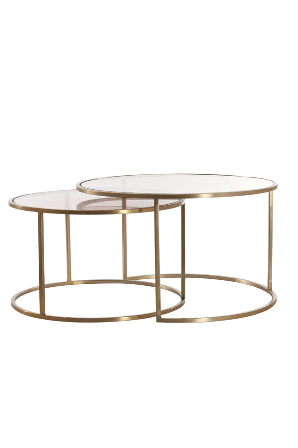 Duarte Coffee Table - Clear/Smoked/Brown Glass & Gold Finish - Image 20