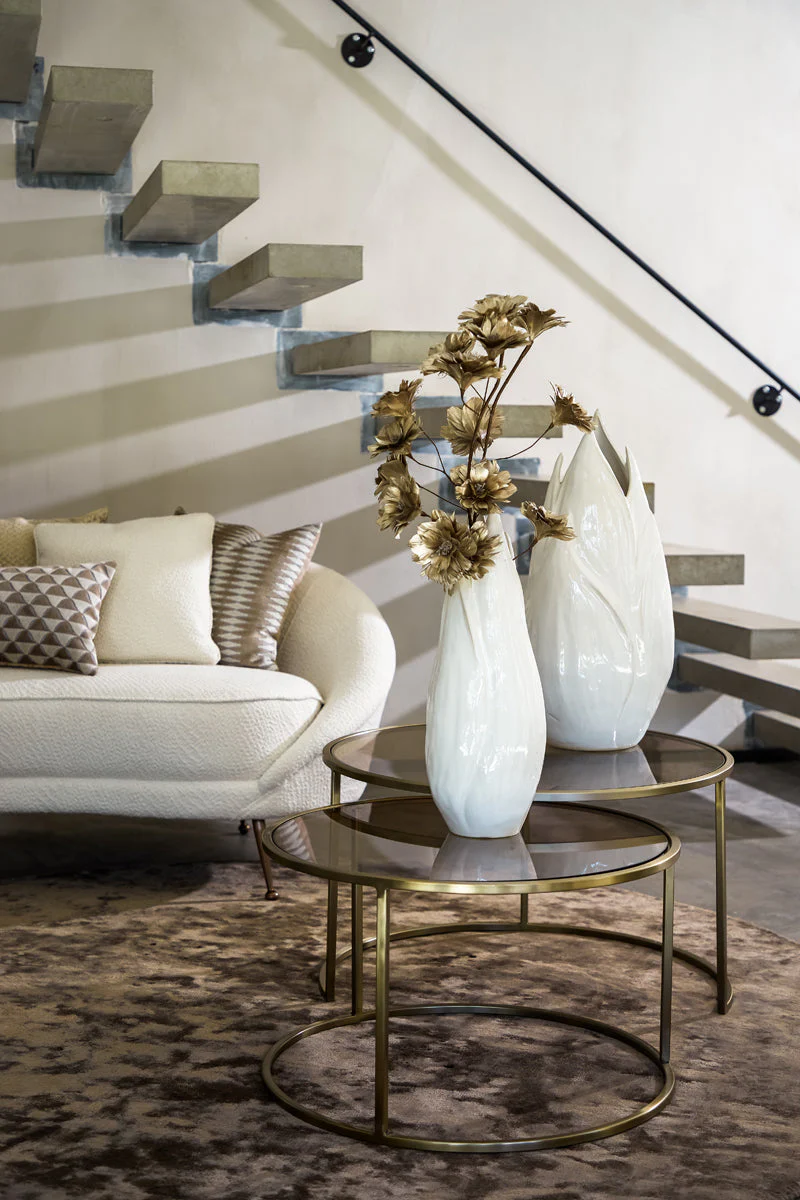 Duarte Coffee Table - Clear/Smoked/Brown Glass & Gold Finish - Image 23