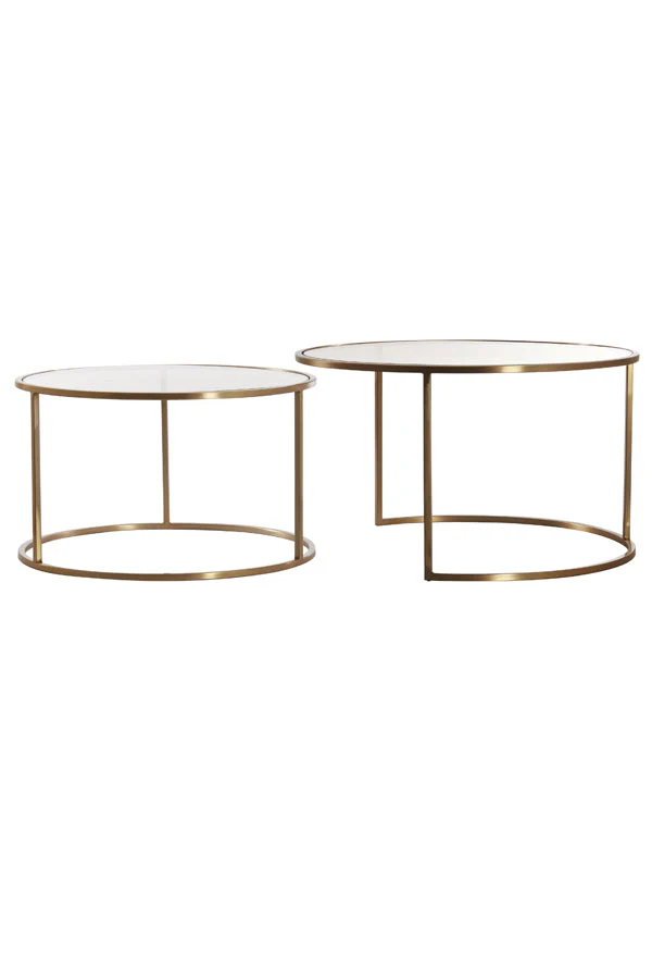 Duarte Coffee Table - Clear/Smoked/Brown Glass & Gold Finish - Image 25