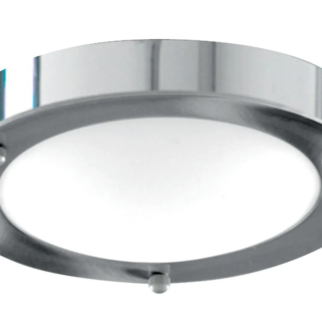 Dublin Bathroom Flush Light IP44 - Satin Silver / Chrome Finish - Image 2