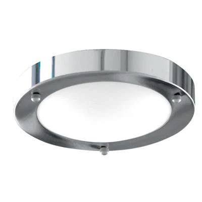 Dublin Bathroom Flush Light IP44 - Satin Silver / Chrome Finish - Image 3