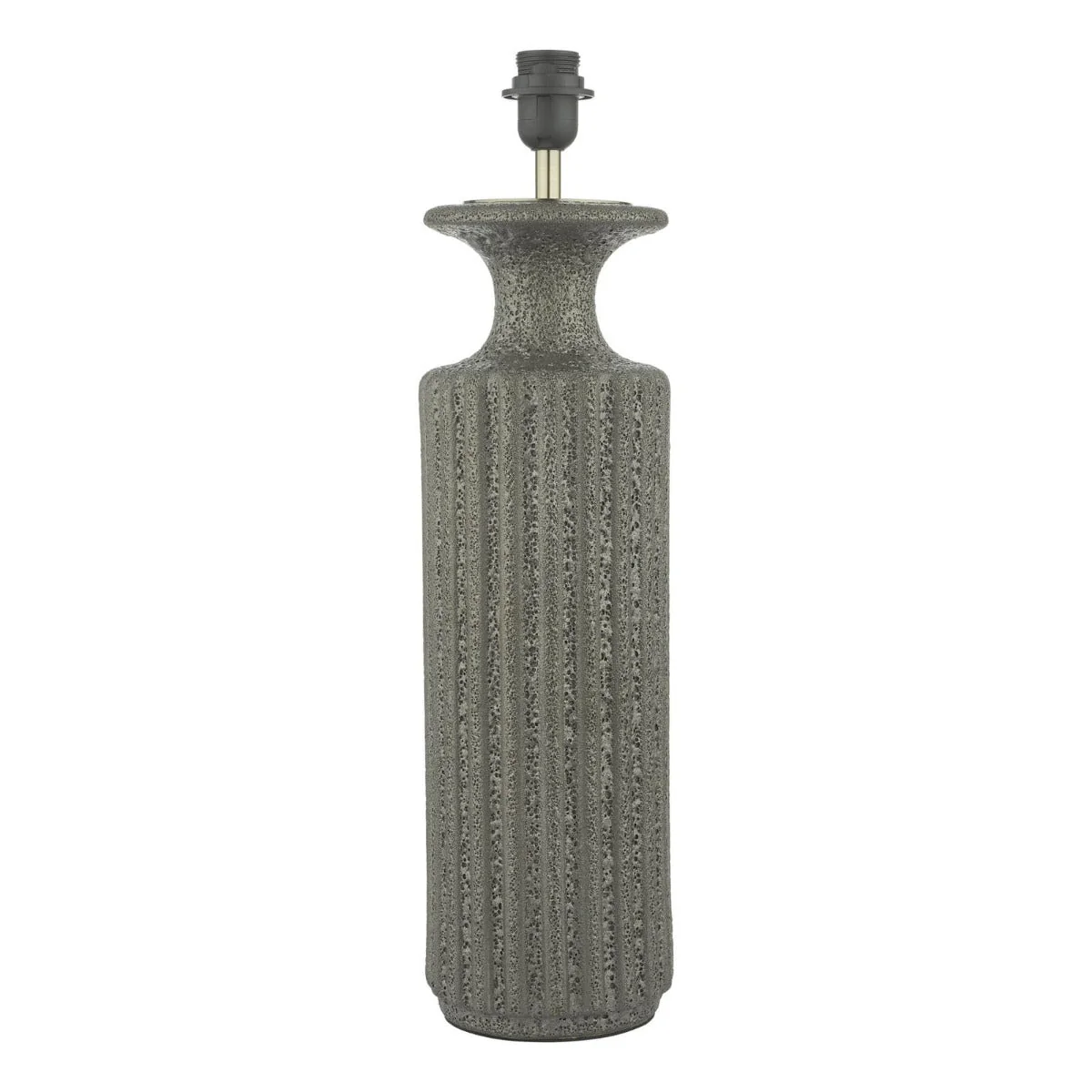 Dugan Table Lamp Black Volcanic Glaze With Shade E27 - Image 3