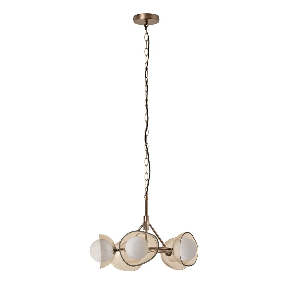 Dulwich Glass Layered Chandelier Light - Mocha Bronze Finish - Image 2