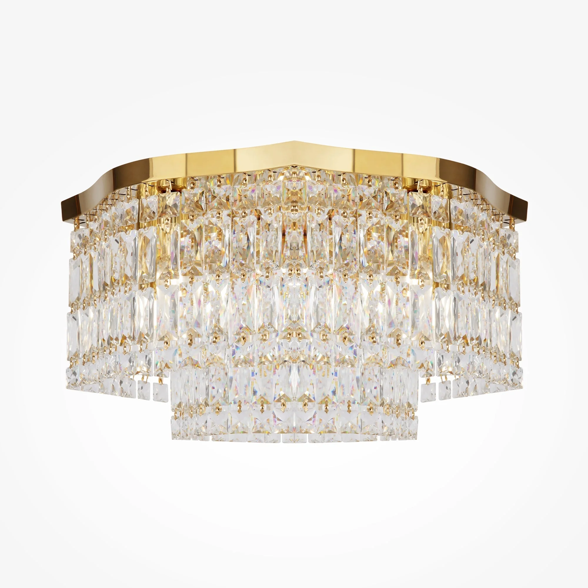 Dune 6lt Centre Ceiling Light - Gold/Chrome - Image 11